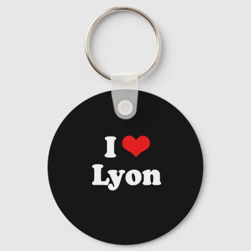 I Love Lyon Tshirt White Tshirt Keychain