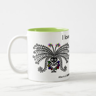 I love LyreBIRDS - Wildlife Australia -Nature Two-Tone Coffee Mug