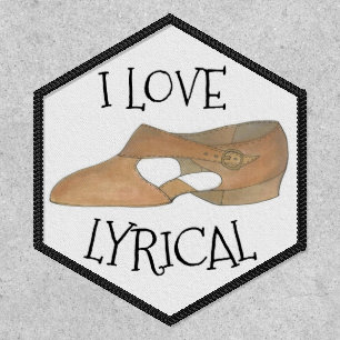 I Love Lyrical Tan Modern Dance Teacher Shoe Patch