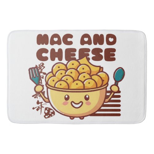 I Love Mac and Cheese Kawaii Bath Mat