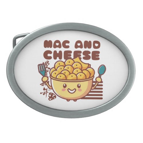 I Love Mac and Cheese Kawaii Belt Buckle