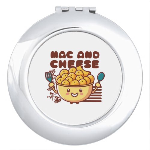 I Love Mac and Cheese Kawaii Compact Mirror