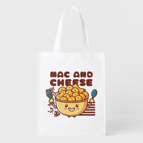 I Love Mac and Cheese Kawaii Grocery Bag