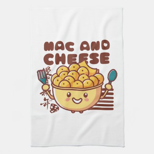 I Love Mac and Cheese Kawaii Kitchen Towel