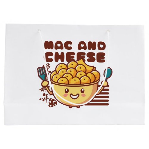 I Love Mac and Cheese Kawaii Large Gift Bag
