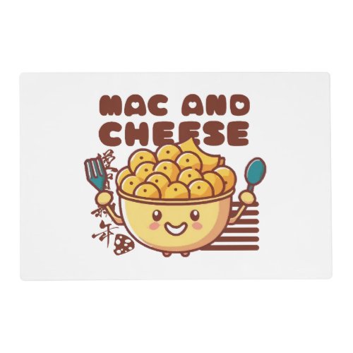 I Love Mac and Cheese Kawaii Placemat
