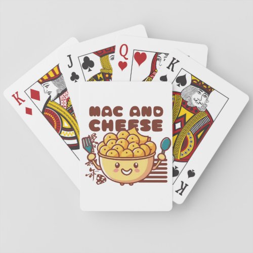 I Love Mac and Cheese Kawaii Playing Cards