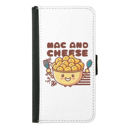 I Love Mac and Cheese Kawaii Samsung Galaxy S5 Wallet Case