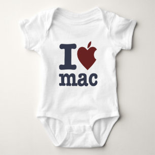 I Love Mac Baby Bodysuit