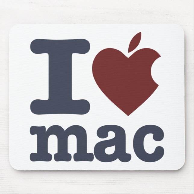 I Love Mac Mouse Pad (Front)