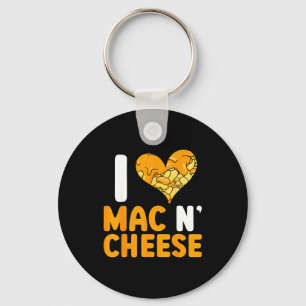 I Love Mac N' Cheese Funny Mac And Cheese Keychain