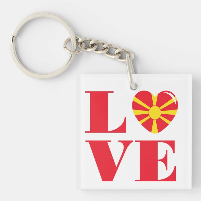 I love Macedonia Keychain (Front)