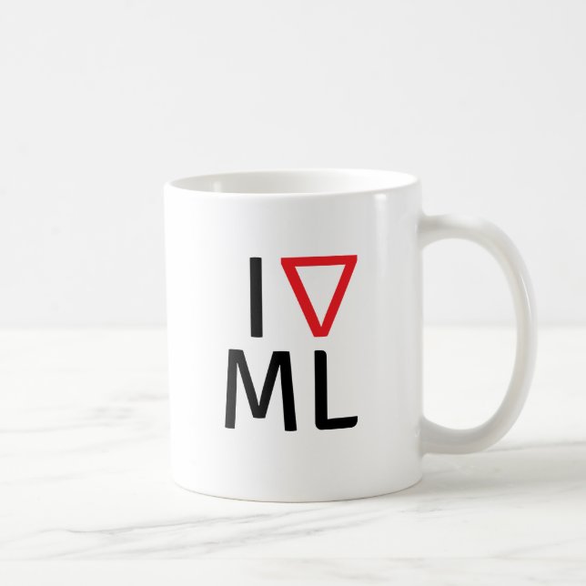 I love machine learning coffee mug (Right)