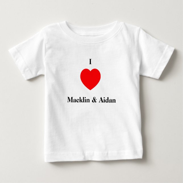 I love Macklin & Aidan Baby T-Shirt (Front)