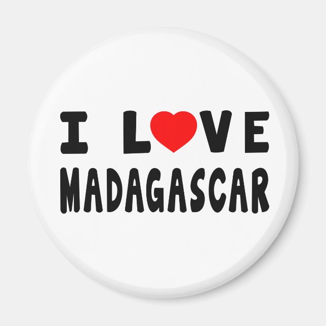 I Love Madagascar Magnet (Front)