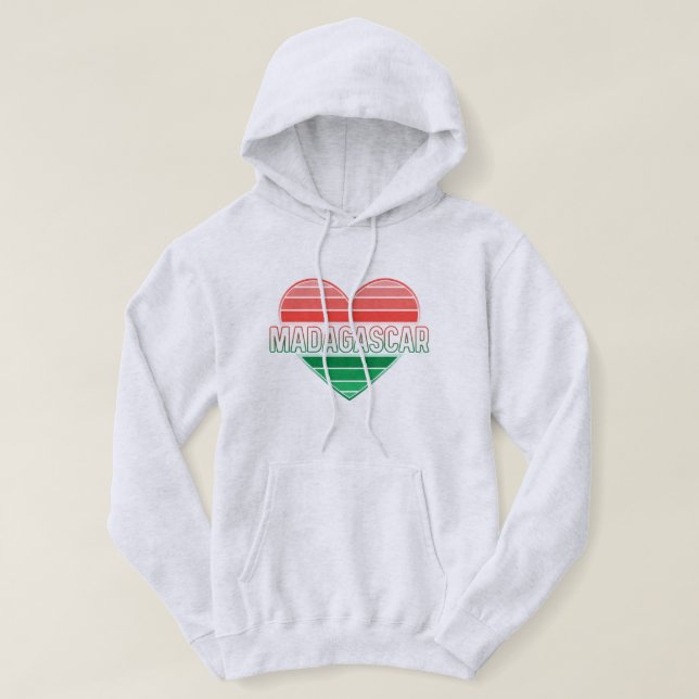 I Love Madagascar, Malagasy Heart Hoodie (Design Front)