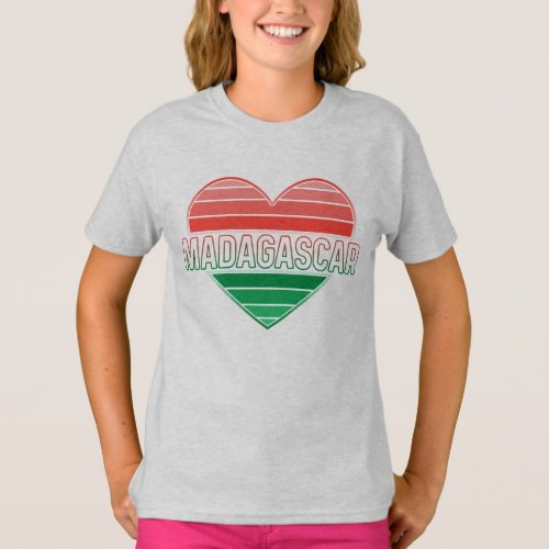 I Love Madagascar Malagasy Heart T_Shirt