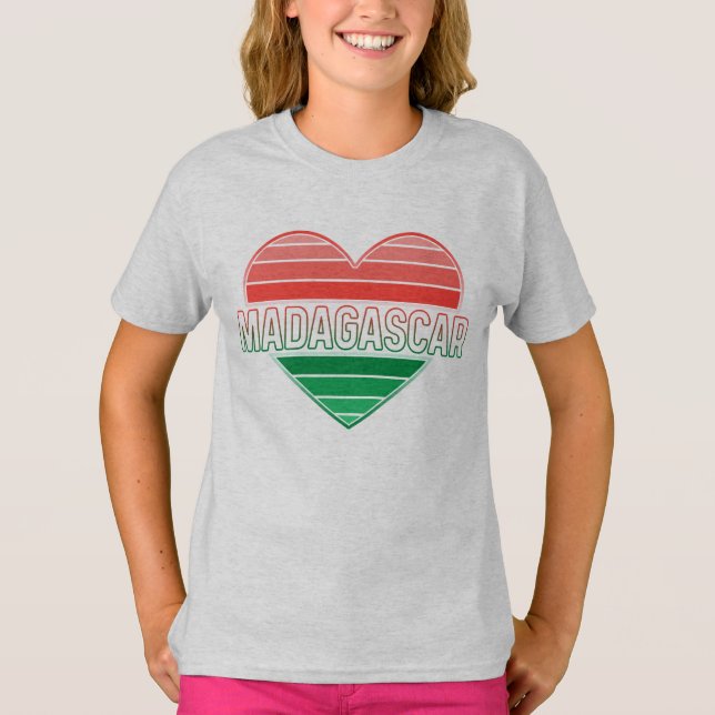 I Love Madagascar, Malagasy Heart T-Shirt (Front)