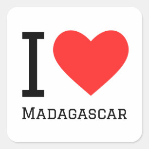 I love Madagascar Square Sticker