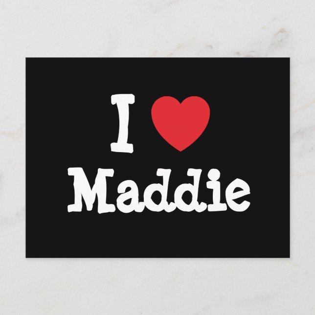 I love Maddie heart T-Shirt Postcard (Front)
