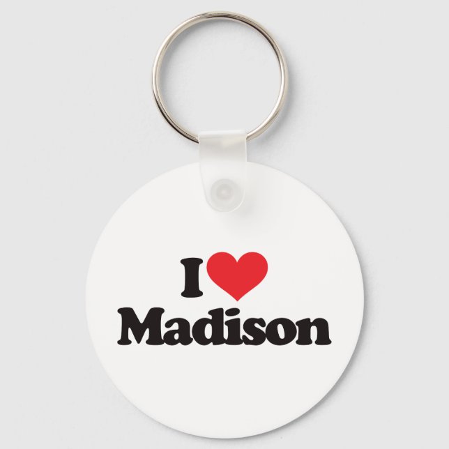 I Love Madison Keychain (Front)