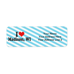 I Love Madison, WI Label