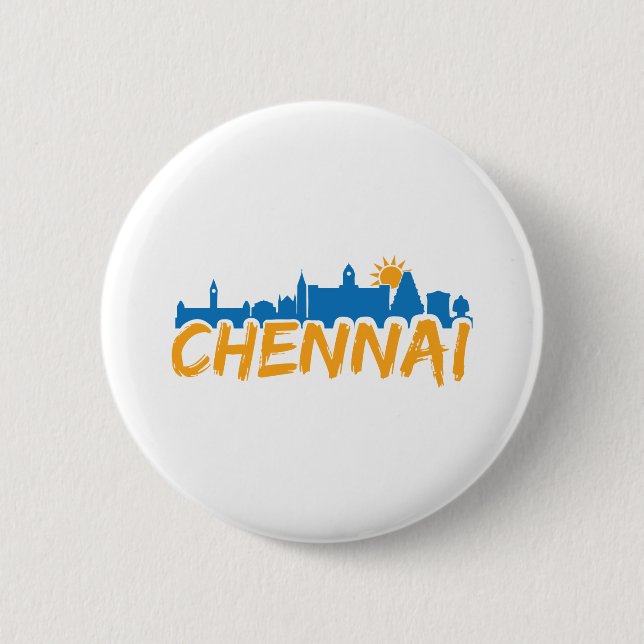 I love Madras Chennai Tamil Language Quote Button (Front)