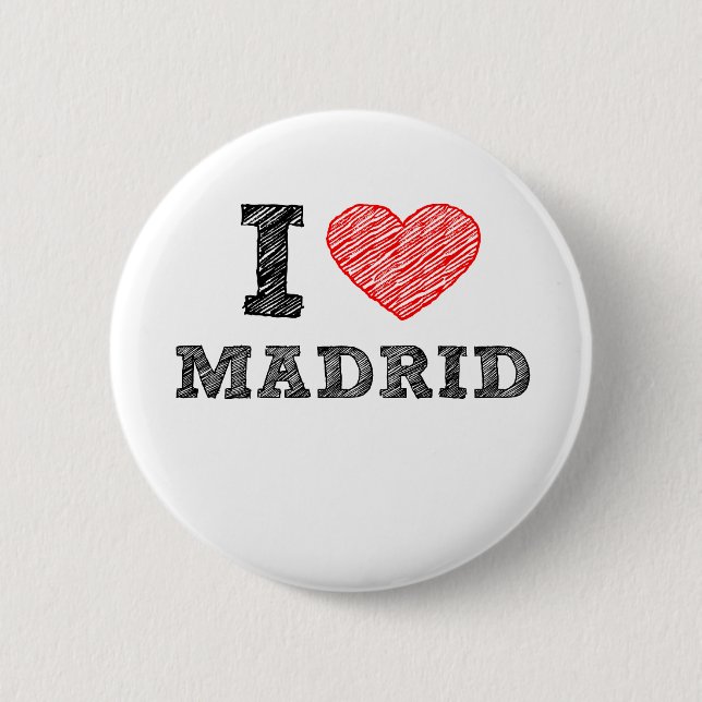 I Love Madrid Button (Front)