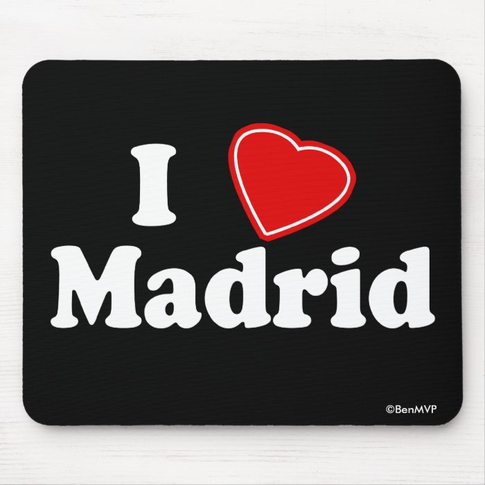 I Love Madrid Mouse Pads