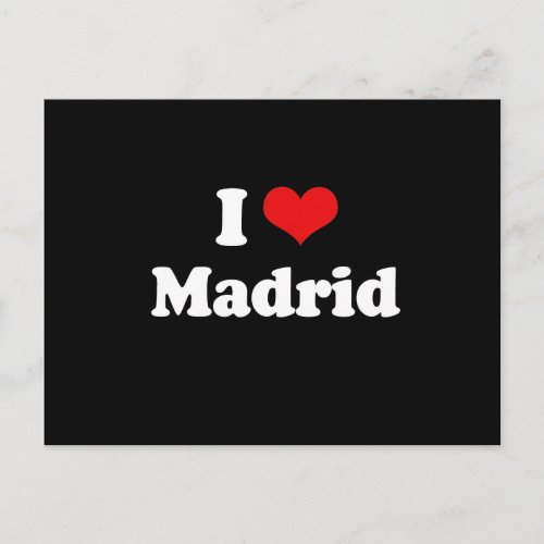 I LOVE MADRID POSTCARD
