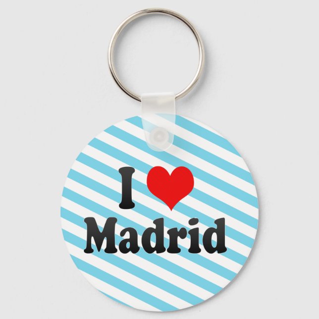 I Love Madrid, Spain. Me Encanta Madrid, Spain Keychain (Front)