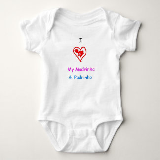 I love madrinha and padrinho baby bodysuit