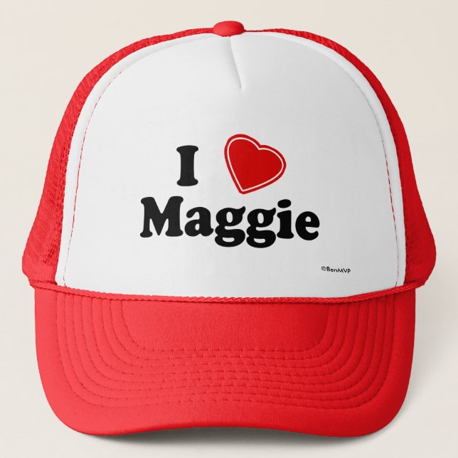 I Love Maggie Trucker Hat (Front)