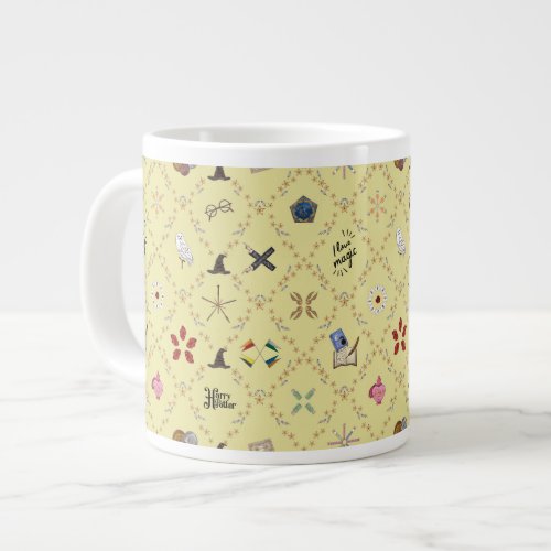 I Love Magic Diamond Pattern Giant Coffee Mug