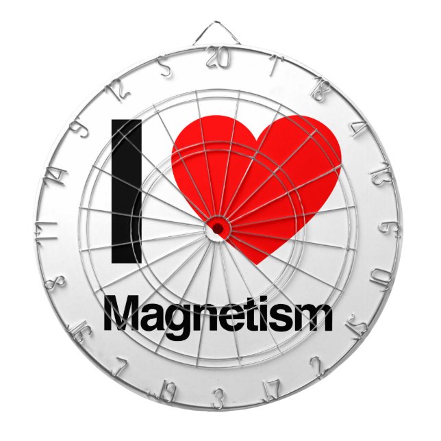 i love magnetism dartboard with darts (Front)
