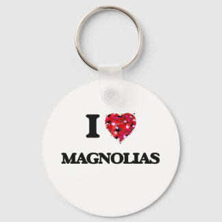 I Love Magnolias Keychain