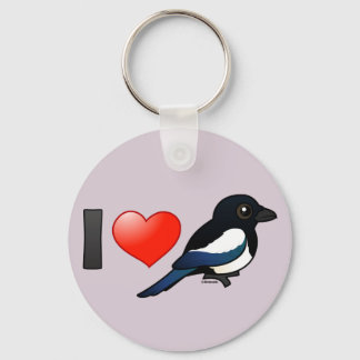 I Love Magpies Keychain