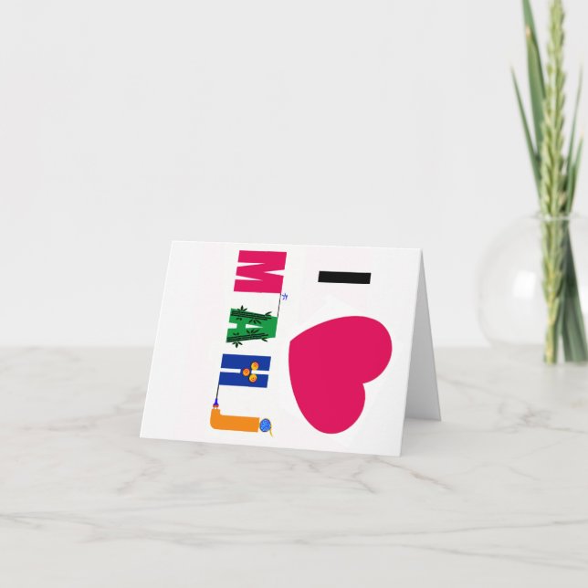 I Love Mahj Notecard (Front)