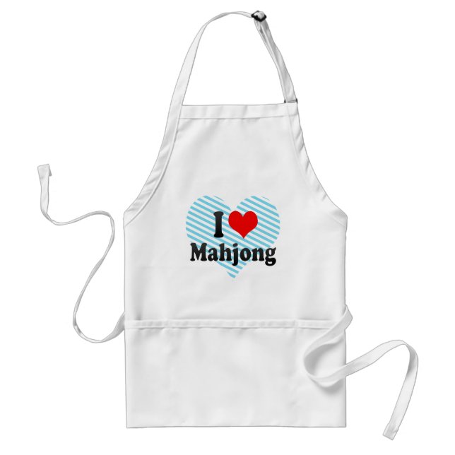 I love Mahjong Adult Apron (Front)