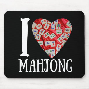 I love mahjong   Funny mahjong Mouse Pad