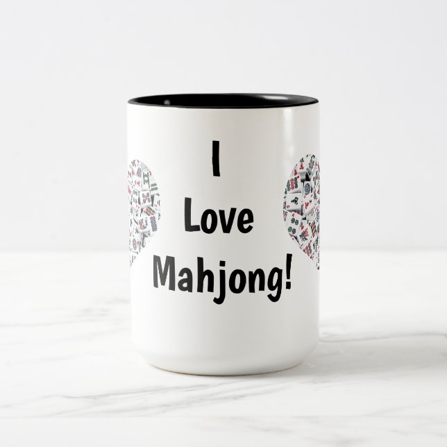 I Love Mahjong Mug (Center)