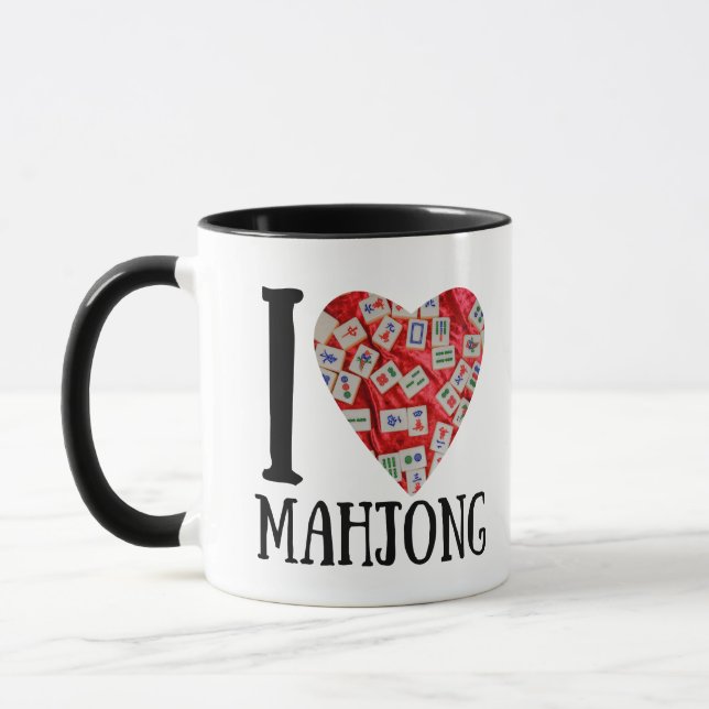 I Love Mahjong Mug (Left)