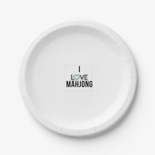 I love Mahjong Paper Plates