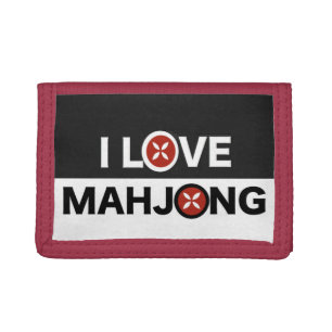 I Love Mahjong Trifold Wallet