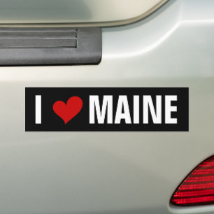 I LOVE MAINE BUMPER STICKER
