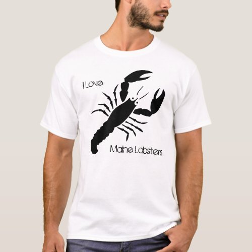 I Love Maine Lobsters T_Shirt