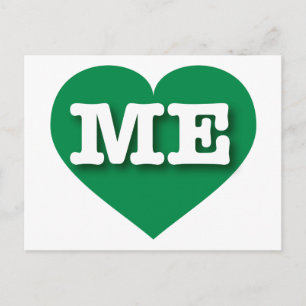 I love Maine - ME green heart Postcard