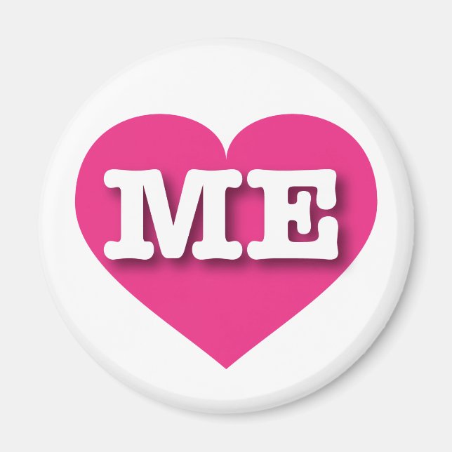I love Maine - ME hot pink heart Magnet (Front)