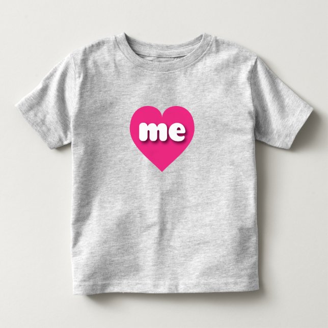 I love Maine - me hot pink heart Toddler T-shirt (Front)