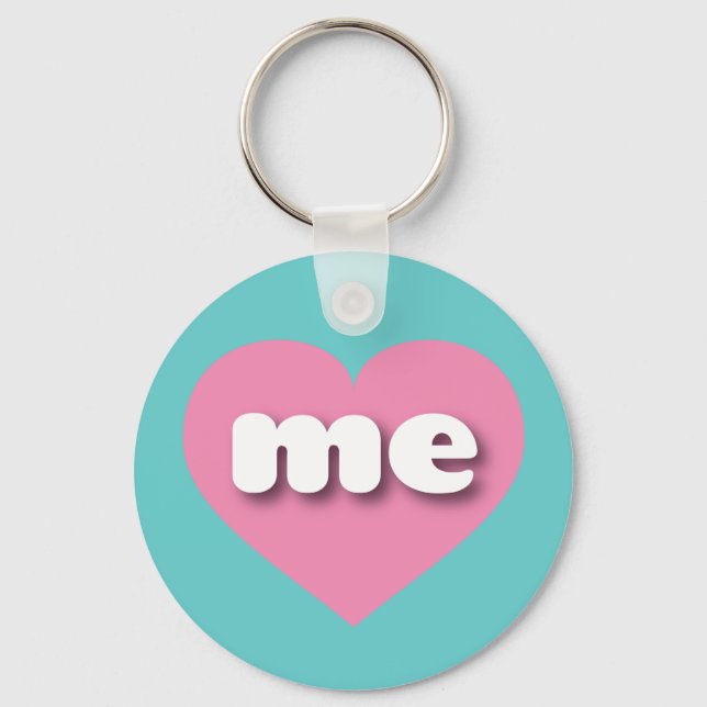 I love Maine - me pink heart Keychain (Front)